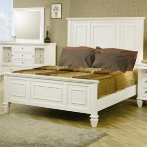 Sandy Beach (White) Queen Size Bed