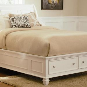 Sandy Beach (White) Queen Size Storage Bed
