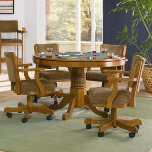 Oak Wood Convertible 5 pc Game Table Set - Image 2