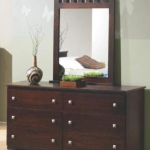 Cappuccino Dresser & Mirror