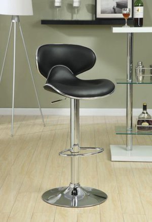 2 pc. Black Swivel Bar Stool Set