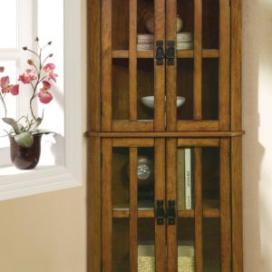 4 Shelf Corner Curio Cabinet