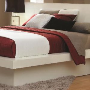 Jessica White King Size Bed & (2) Panel Nightstands Set