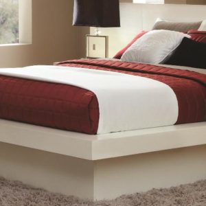 Jessica White King Size Platform Bed