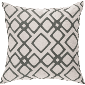 Geo Diamond Charcoal 18" x 18" Down Feathers Pillow Set