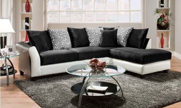 Implosion Black & White Sectional