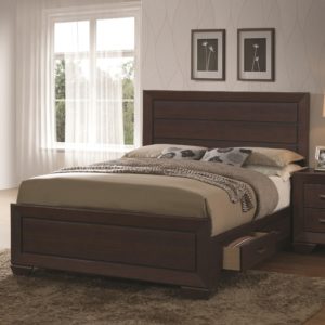 Fenbrook Dark Cocoa Queen Storage Bed