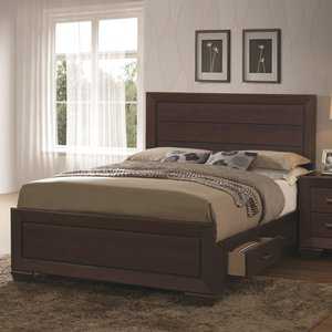 Fenbrook Dark Cocoa Queen Storage Bed