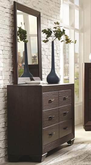 Fenbrook Dark Cocoa Dresser & Mirror