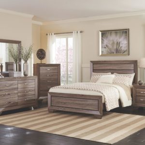 Kauffman King Bed, Dresser, Mirror, & Nightstand