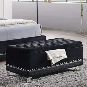 Barzini Glamorous Upholstered Bench Trunk