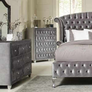 Deanna Upholstered Five Drawers Chest