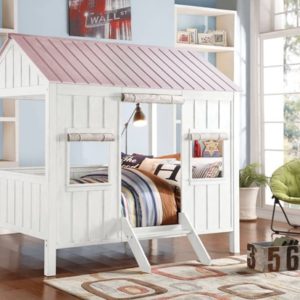 Spring Cottage Bed with Pink Roof