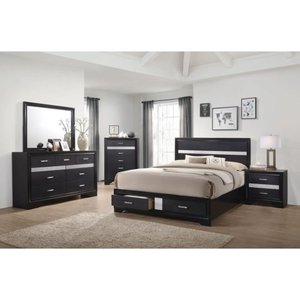 Miranda King Storage Bed, Dresser, Mirror, & Nightstand