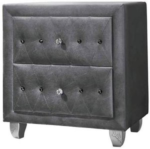 Deanna Upholstered with Faceted Buttons Nightstand - Image 2
