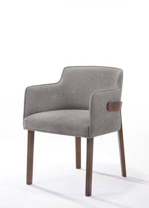 Modrest Jordan Modern Walnut & Grey Dining Set - Image 3