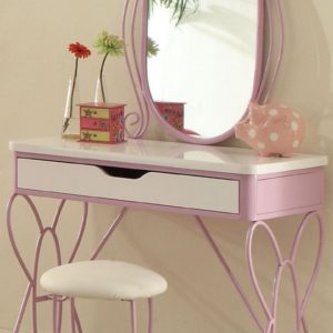 Priya Il White and Light Purple Vanity Set
