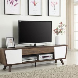 Mid-century Modern Dark Walnut TV Console