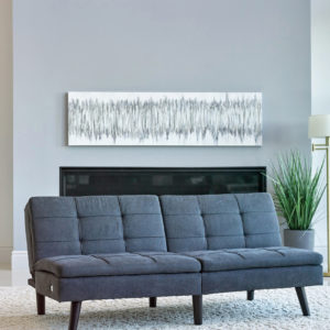 Greeley Foldable Split Back Sofa Bed Grey