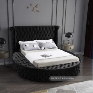 Luxus Black Velvet King Bed