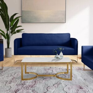 Casa Blue Velvet Living Room Set