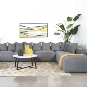 Jennifer 6-piece Tight Seat Modular Sectional Grey