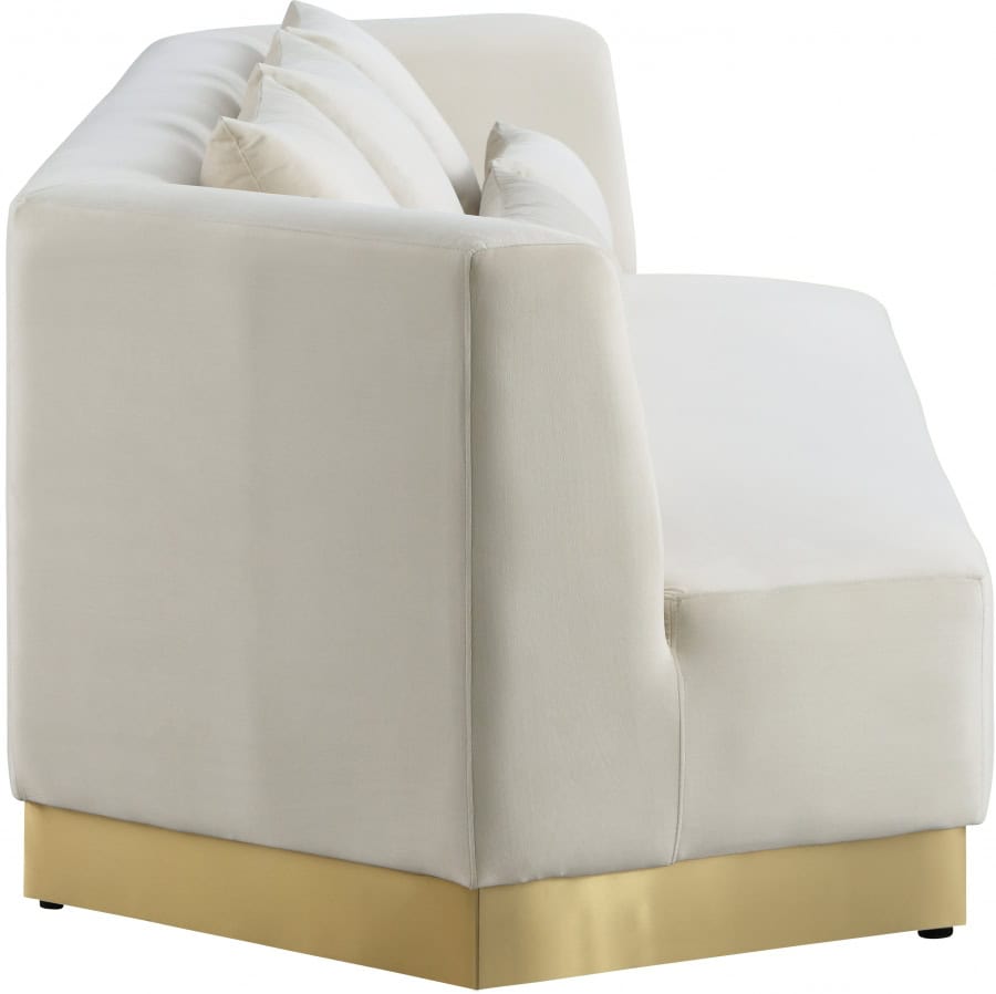 Marquis Cream Velvet Sofa - Image 3