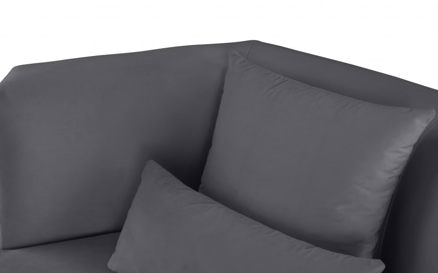 Marquis Grey Velvet Sofa - Image 3