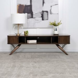 Valna Rectangular 71" TV Stand with Sliding Doors