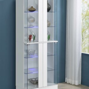 Cabra White LED Display Case Curio Cabinet