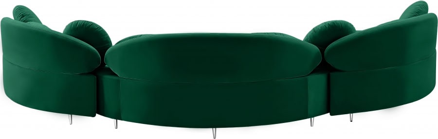 Vivacious Green Velvet 3pc. Sectional - Image 2