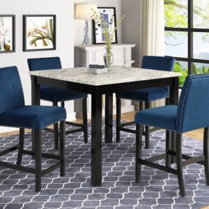 LENNON Royal Blue 5 Pc Dining Room Set