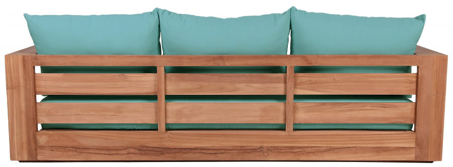 Tulum Water Resistant Blue Fabric Outdoor Sofa - Image 2