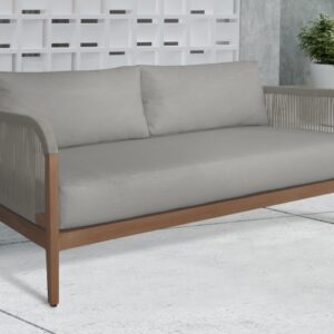 Maui Water Grey Resistant Fabric Outdoor Patio Loveseat