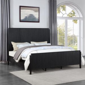 Brookmead Black Wood California King Panel Bed