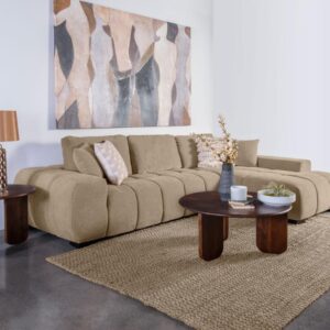 Octavia Camel Grey Sectional