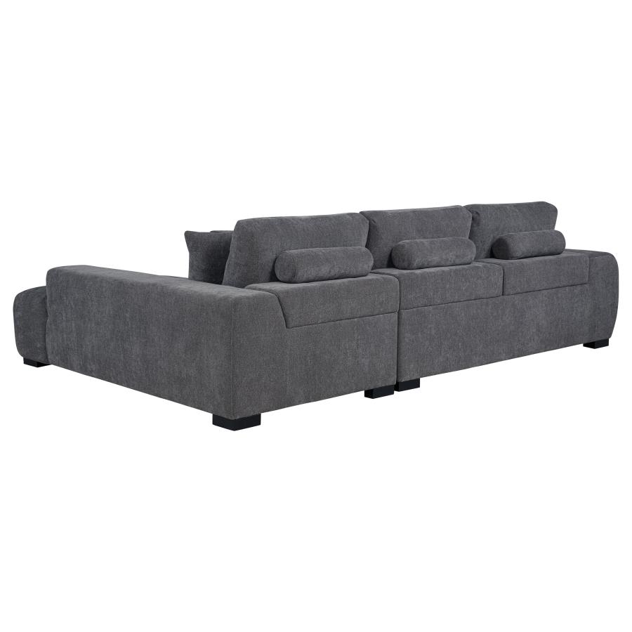 Octavia Charcoal Grey Sectional - Image 2