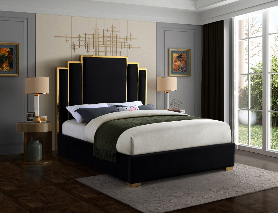 Hugo Black Queen Size Bed