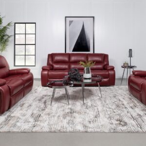 Camila Red Leatherette Reclining Living Room Collection