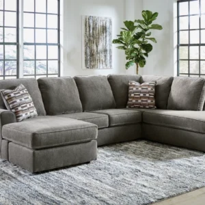 O'Phannon 2-Piece Grey Sectional with Chaise