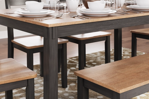 Gesthaven Natural Brown Dining Room Table Set - Image 2