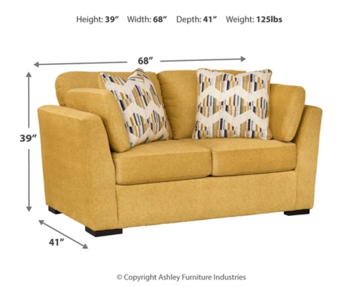 Keerwick Sunflower Loveseat - Image 2