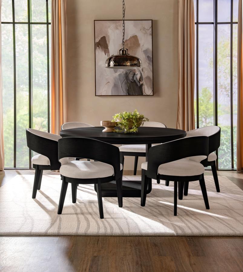 Leandro Round 7 Piece Dinette Set