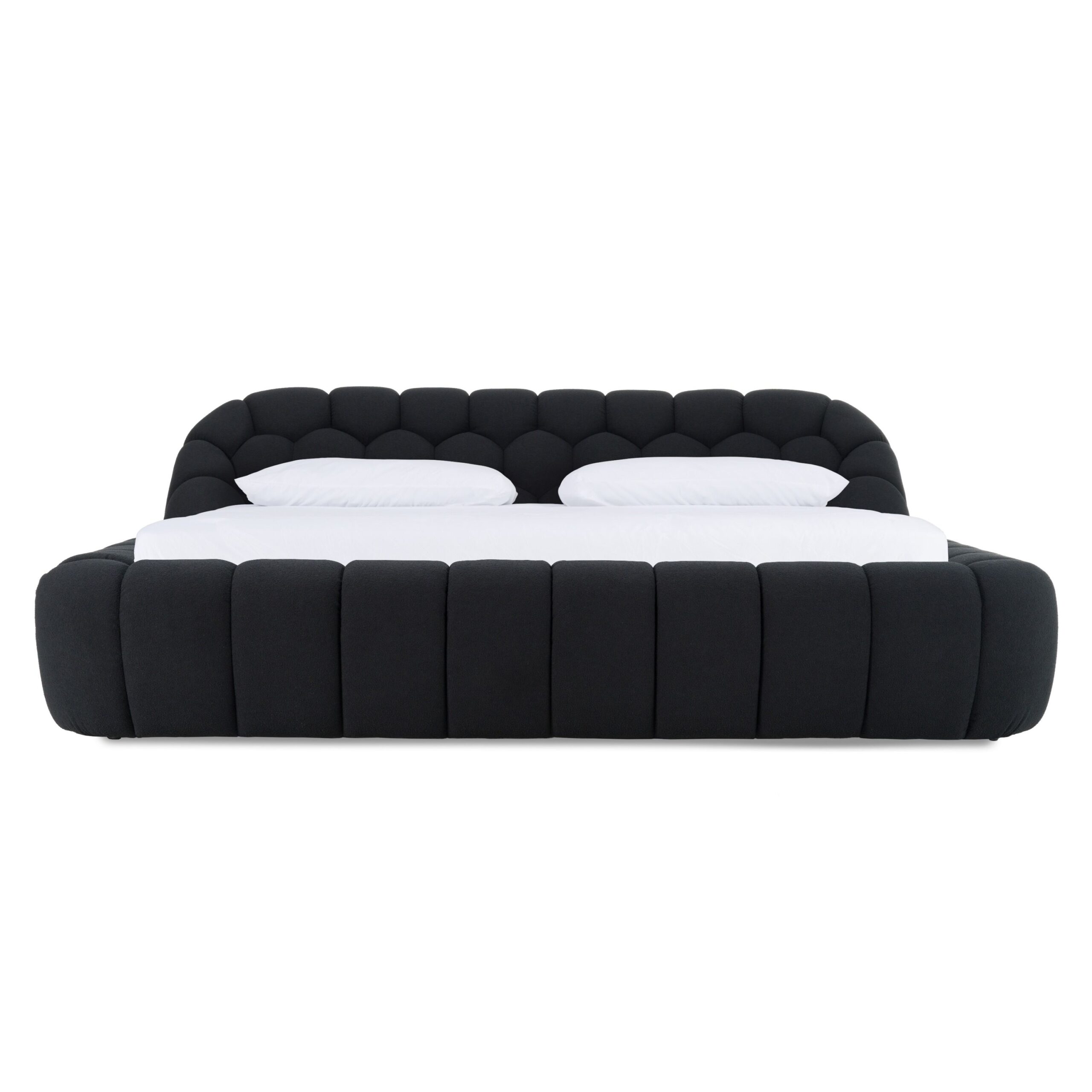 Yolonda - Queen Modern Black Fabric Bed - Image 2