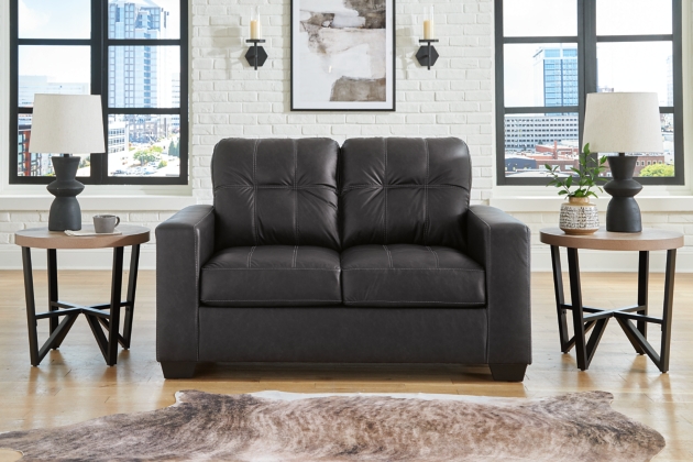 Barlin Mills Black Loveseat