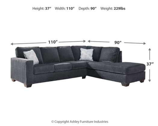 Altari Right Arm Facing 2-Piece Sectional with Chaise - Image 2
