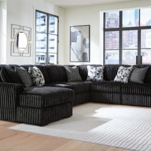 Midnight-Madness Onyx 6-Piece Sectional with Chaise