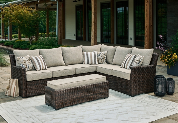 Brook Ranch Sofa Sectional with Bench